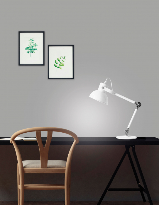 Lampa de masa alba ajustabila Ramza din metal, 6713001 - Novaluce [3]