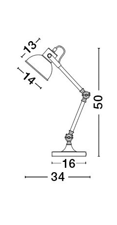 Lampa de masa alba ajustabila Ramza din metal, 6713001 - Novaluce [4]