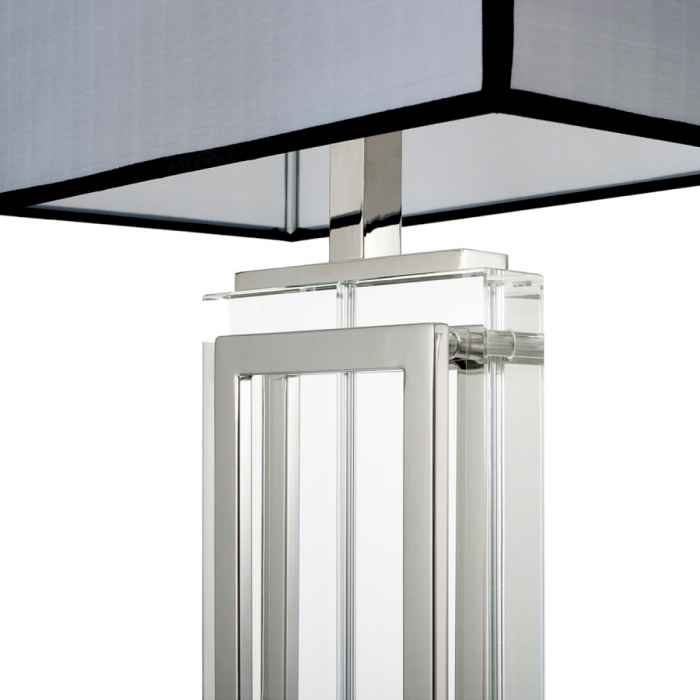   Lampă de masă Arlington finisaj cristal nichel inclus abajur gri 105862 EICHHOLTZ [2]