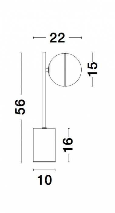 Lampa de masa aurie Ganiza 56 cm baza marmura alba, abajur forma glob ab sticla opal, 9960618 - Novaluce [6]