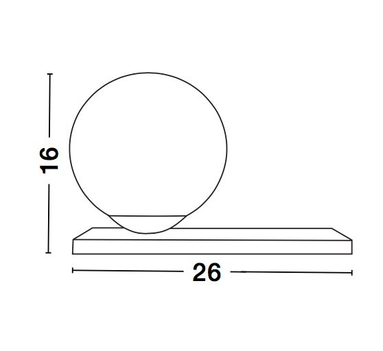 Lampa de masa aurie Sudar 26 cm cu glob sticla alb, design elegant modern, 9012922 - Novaluce [3]