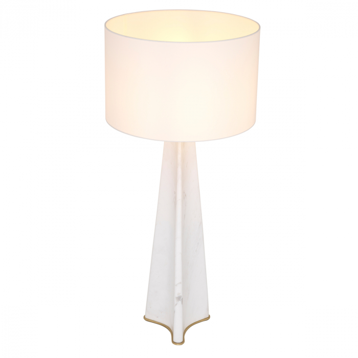   Lampă de masă Benson din marmură albă finisată cu abajur 115374 EICHHOLTZ [4]