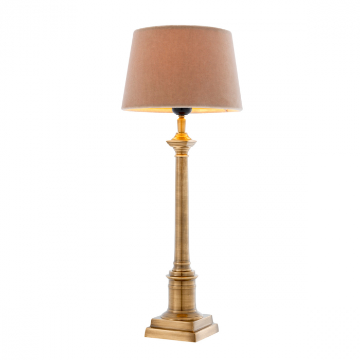   Lampă de masă Cologne S cu finisaj din alamă antică, inclusiv abajur 101642 EICHHOLTZ [1]