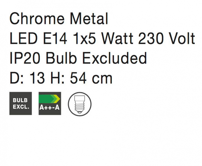 Lampa de masa crom ajustabila Stela din metal, 6719004 - Novaluce [4]