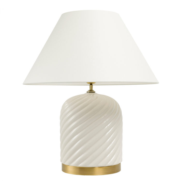   Lampă de masă Savona ceramică albă cu abajur 110908 EICHHOLTZ [3]