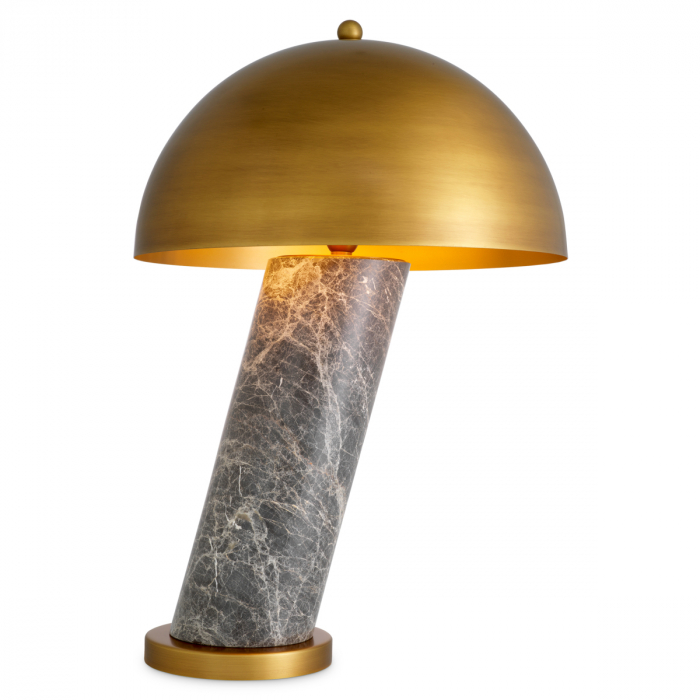   Lampă de masă Daniel din marmură gri cu finisaj din alamă antică 118829 EICHHOLTZ [1]