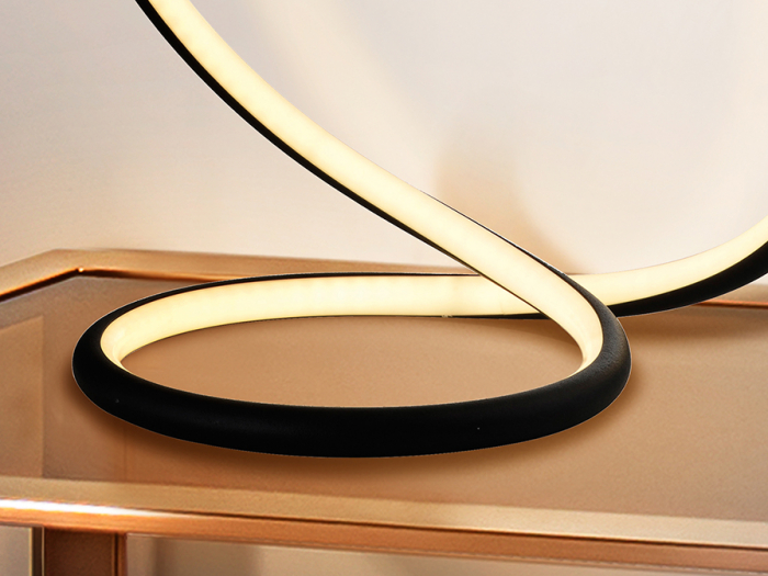 Lampa de masa dimabila LED moderna neagra Tamiz, din metal si acril, 963053 - Schuller [3]