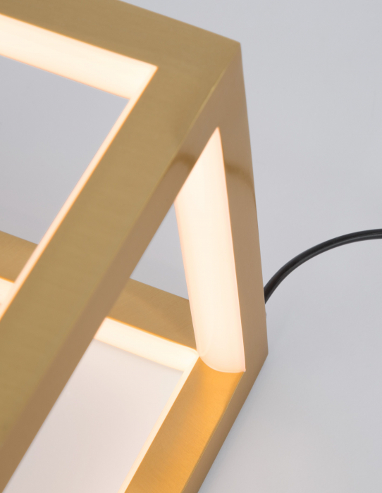 Lampa de masa forma cub aurie/neagra LED dimabil Gerho 16x16 cm, design minimalist, 9818161 - Novaluce [13]
