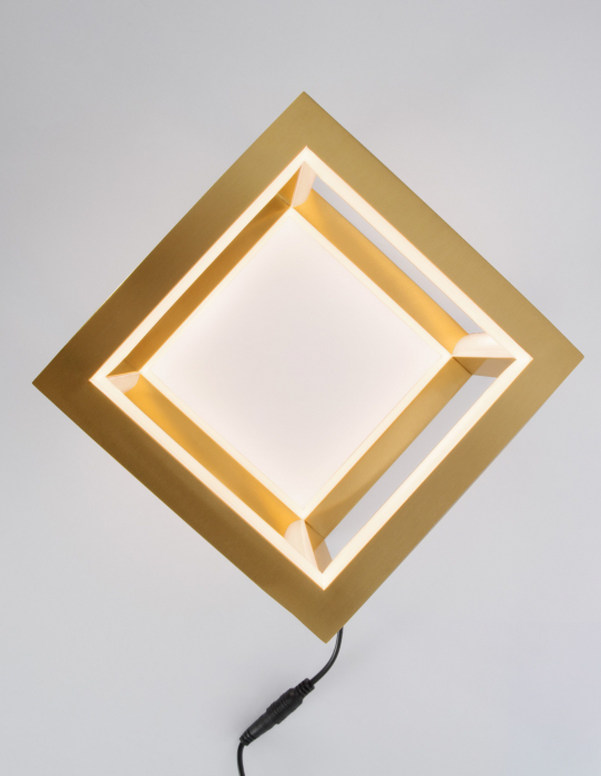 Lampa de masa forma cub aurie/neagra LED dimabil Gerho 16x16 cm, design minimalist, 9818161 - Novaluce [17]