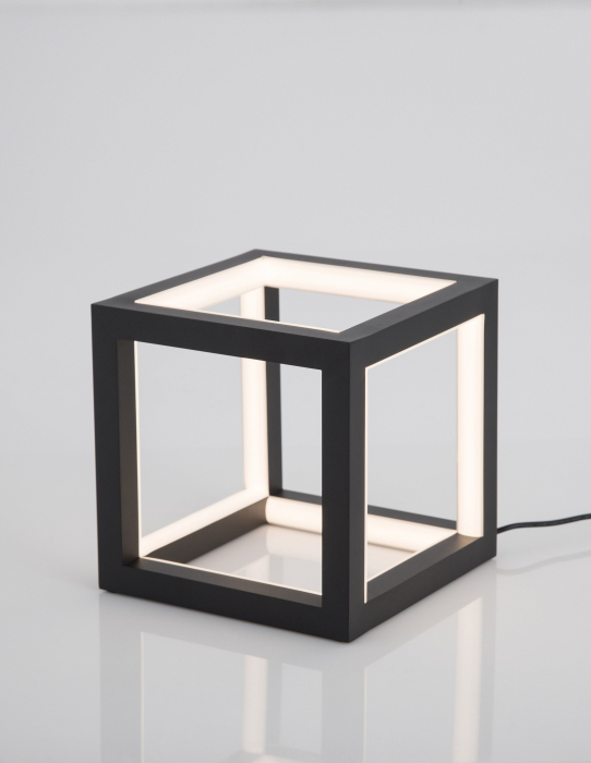 Lampa de masa forma cub aurie/neagra LED dimabil Gerho 16x16 cm, design minimalist, 9818161 - Novaluce [3]