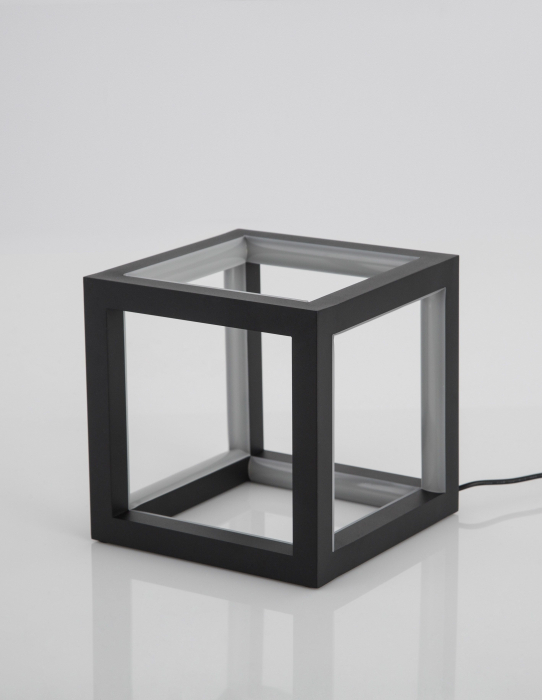 Lampa de masa forma cub aurie/neagra LED dimabil Gerho 16x16 cm, design minimalist, 9818161 - Novaluce [2]