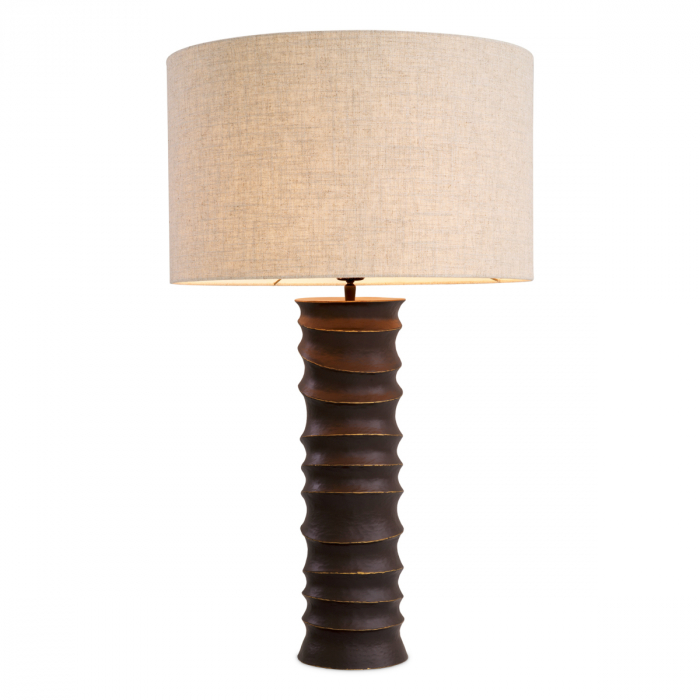   Lampă de masă Gilardon cu finisaj bronz accent inclus abajur 118095 EICHHOLTZ [1]