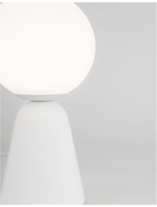 Lampa de masa gri/alba beton Chiro 20 cm, abajur sticla, 9577010 - Novaluce [10]