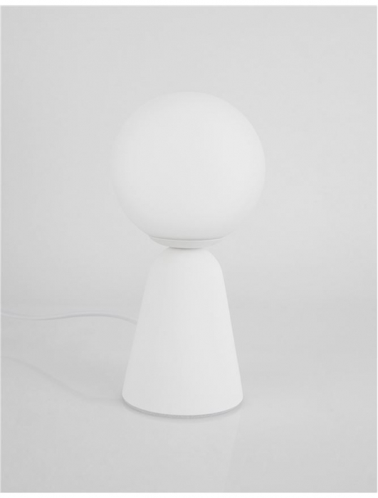Lampa de masa gri/alba beton Chiro 20 cm, abajur sticla, 9577010 - Novaluce [12]