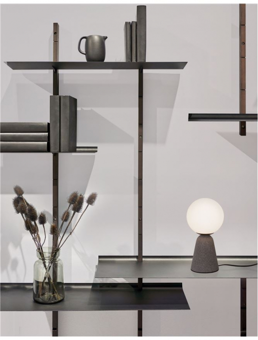 Lampa de masa gri/alba beton Chiro 20 cm, abajur sticla, 9577010 - Novaluce [2]