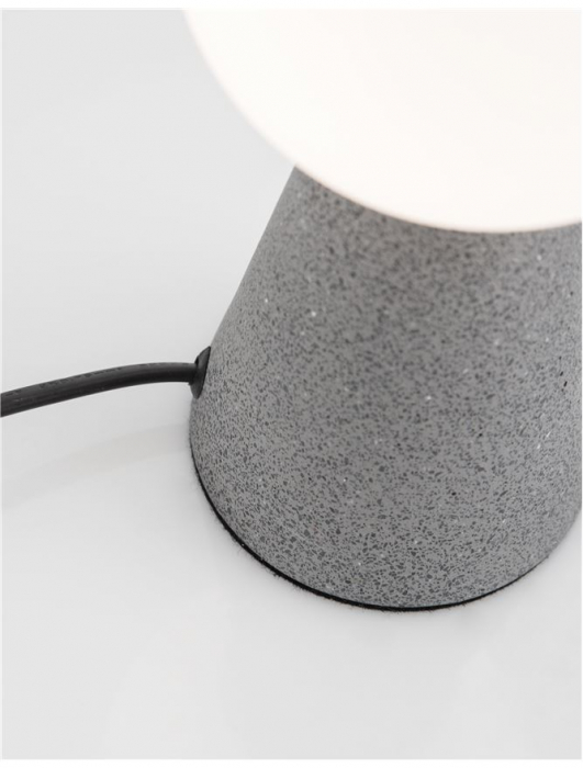 Lampa de masa gri/alba beton Chiro 20 cm, abajur sticla, 9577010 - Novaluce [5]