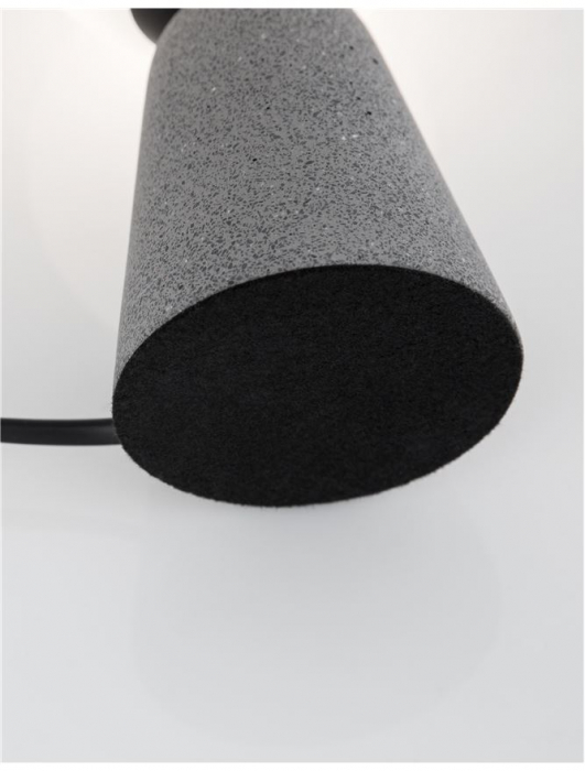 Lampa de masa gri/alba beton Chiro 20 cm, abajur sticla, 9577010 - Novaluce [7]