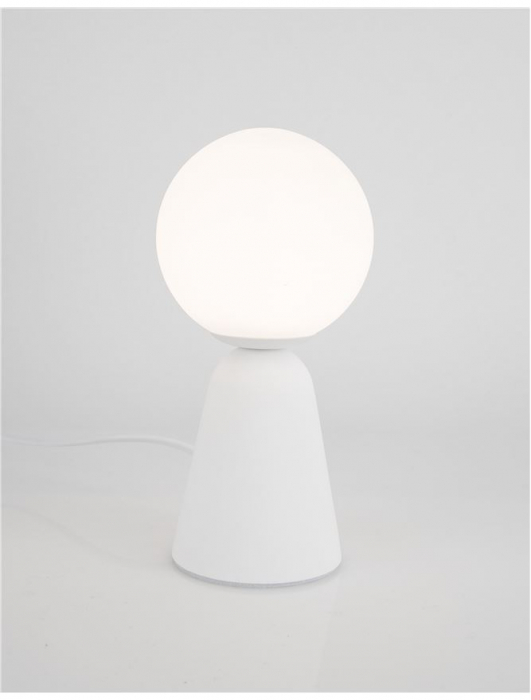 Lampa de masa gri/alba beton Chiro 20 cm, abajur sticla, 9577010 - Novaluce [13]