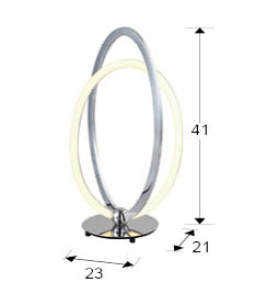 Lampa de masa inel LED Diama metal aur roz/crom, 814133 - Schuller [3]