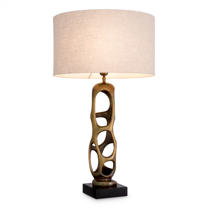   Lampă de masă Kearny finisaj din alamă vintage inclus abajur 118467 EICHHOLTZ [1]
