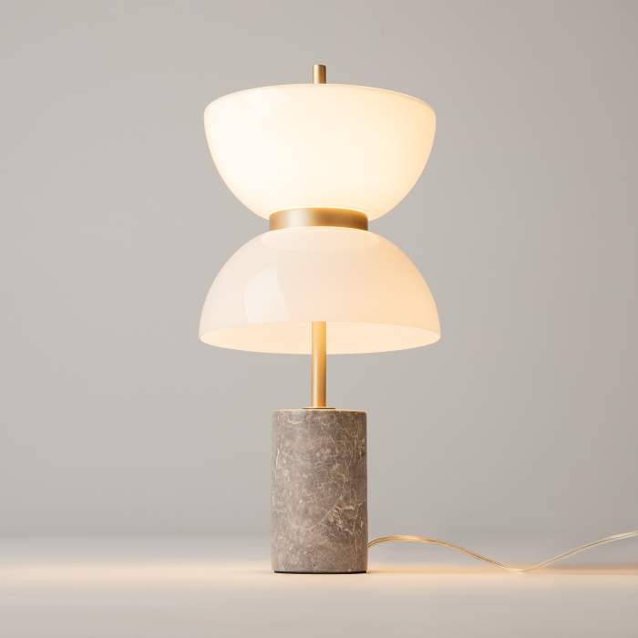 Lampă de masă Kyoto, Metal și marmură Auriu și gri, 11W, MAYTONI MOD178TL-L11GR3K [3]