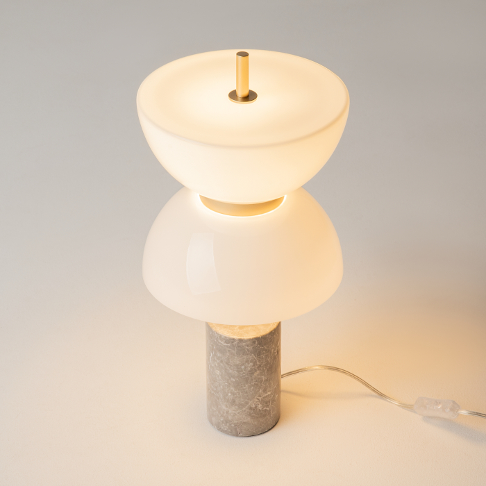 Lampă de masă Kyoto, Metal și marmură Auriu și gri, 11W, MAYTONI MOD178TL-L11GR3K [5]