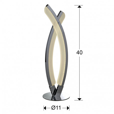 Lampa de masa LED crom Omino Ø 11 cm stil minimalist, metal, 736321 - Schuller [2]