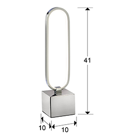 Lampa de masa LED lux aur roz/crom Githa, din metal, design modern, 787253 - Schuller [5]