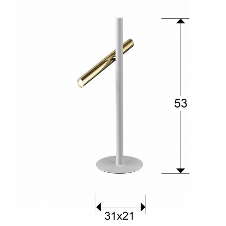 Lampa de masa LED premium negru-auriu/alb-auriu/argintiu Haris, din metal, 373579 - Schuller [7]