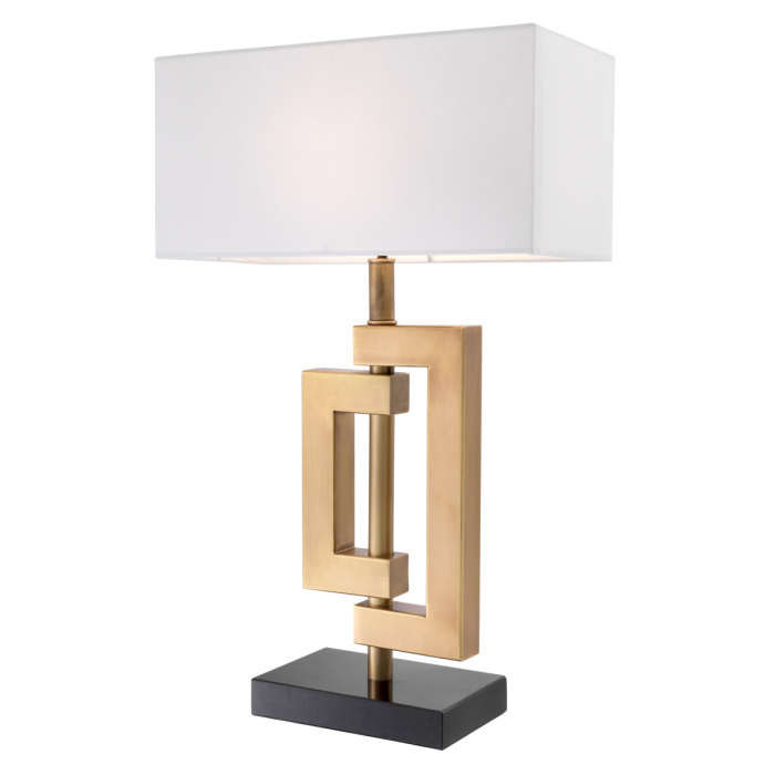   Lampă de masă Leroux din alamă antică cu abajur 114456 EICHHOLTZ [5]