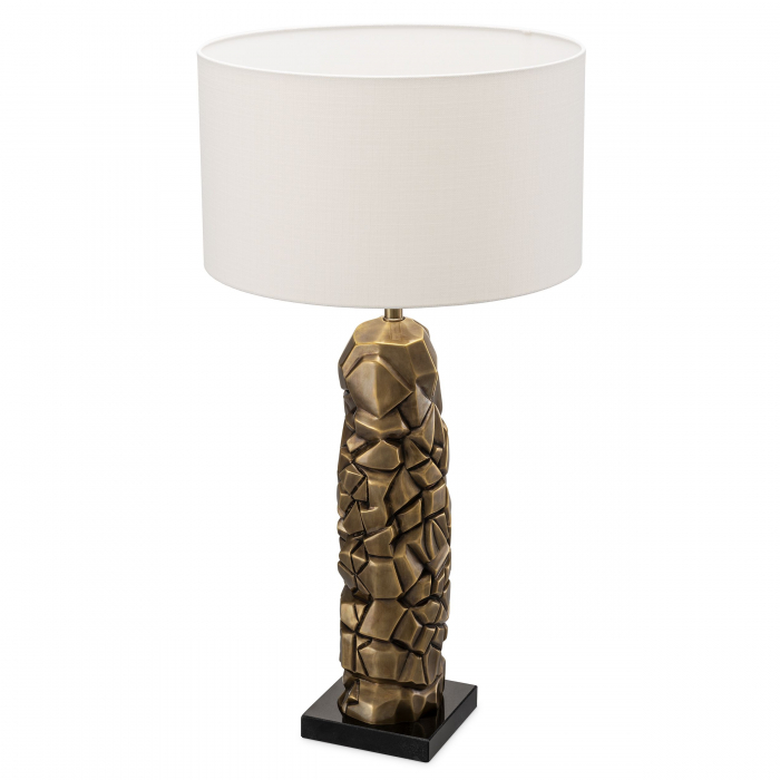   Lampă de masă The Rock finisaj din alamă vintage inclusiv abajur 115205 EICHHOLTZ [4]