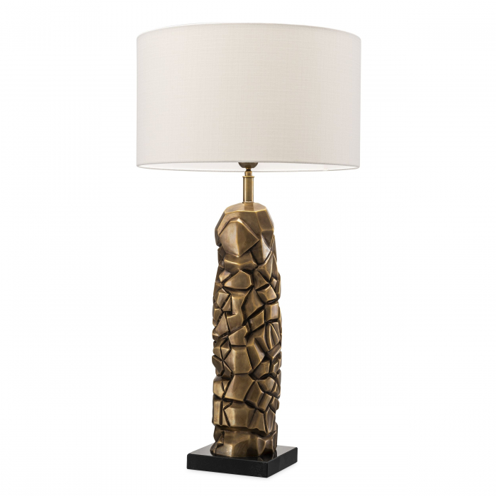  Lampă de masă The Rock finisaj din alamă vintage inclusiv abajur 115205 EICHHOLTZ [3]