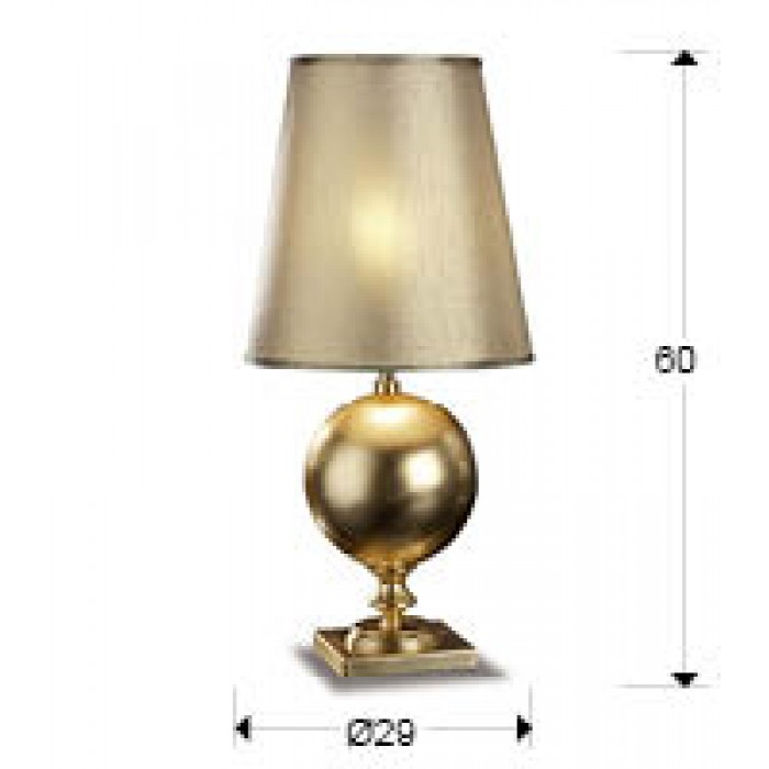 Lampa de masa lux aurie Vivin, Ø 29 cm, baza metal, abajur textil, 664443 - Schuller [3]