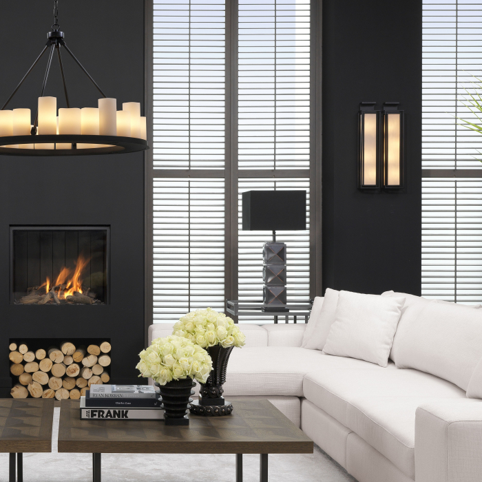 Lampa de masa lux Carlo alama vintage/negru bronz, abajur textil | Eichholtz - 111083 [2]
