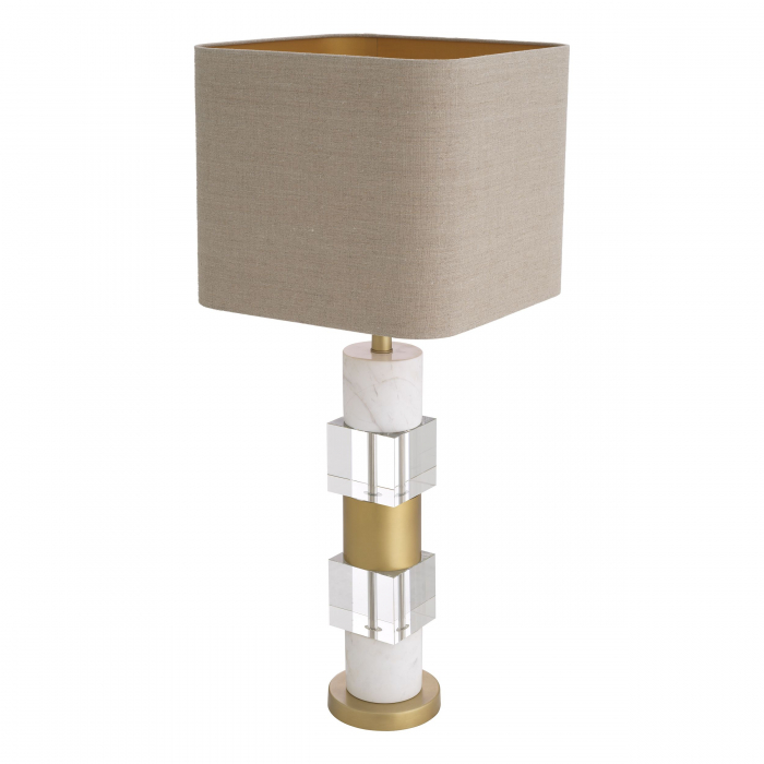   Lampă de masă Cullingham din marmură albă inclusiv abajur 116451 EICHHOLTZ [3]