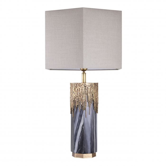   Lampă de masă Miller finisaj din alamă vintage inclusiv abajur 114170 EICHHOLTZ [2]