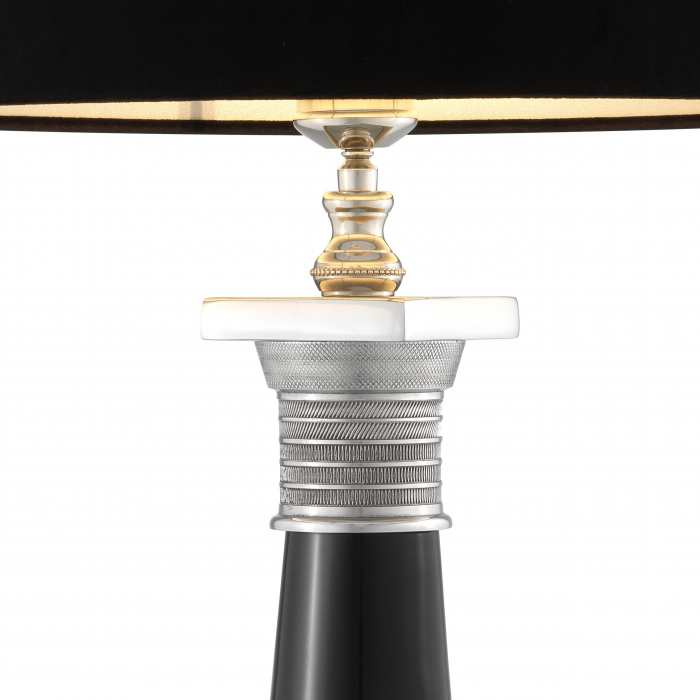 Lampa de masa lux Napoleon stil neoclasic, abajur negru catifea | Eichholtz - 101655 [4]
