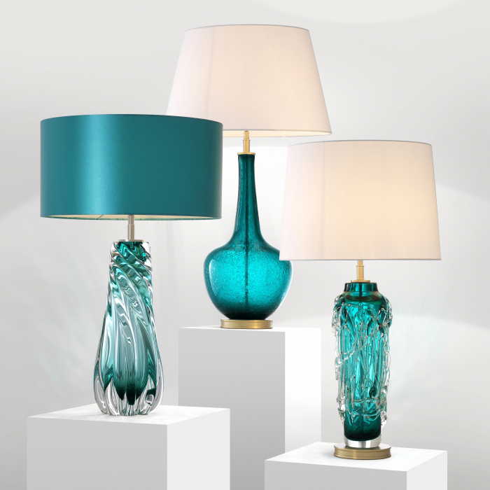 Lampa de masa lux Torian cu baza sticla albastra | Eichholtz - 111605 [5]
