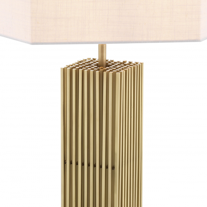 Lampa de masa lux Viggo auriu/nichel cu alb, forma hexagon | Eichholtz - 114900 [9]