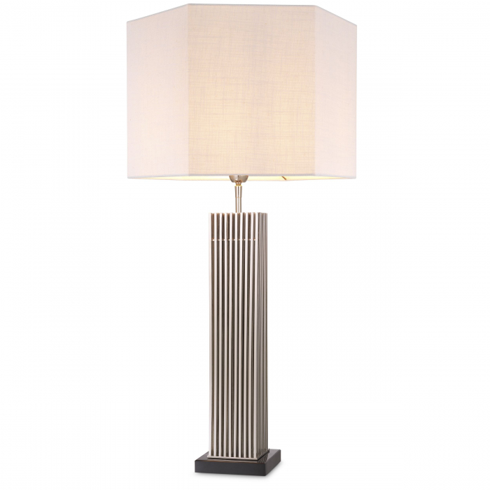 Lampa de masa lux Viggo auriu/nichel cu alb, forma hexagon | Eichholtz - 114900 [2]