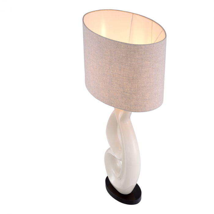   Lampa de masă Macias ceramică albă crăpată inclusiv abajur 118785 EICHHOLTZ [4]