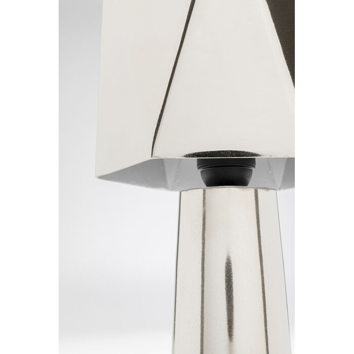 Lampă de Masă Martha 17x17x38 cm, Aluminiu Nichelat și Oțel Vopsit În Câmp Electrostatic Argintiu Lucioasă - Kare Design [3]