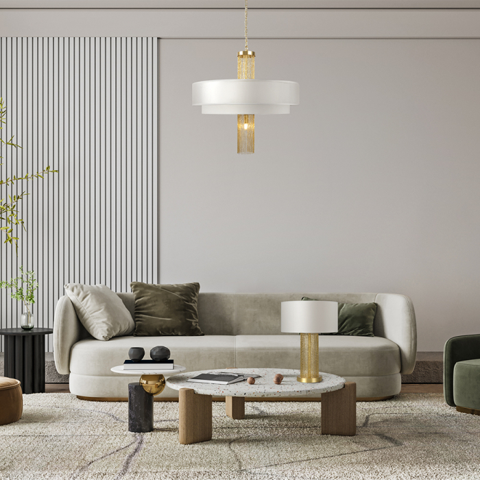 Veioza Impressive MOD151TL-01G, cu intrerupator, 1xE27, aurie+alba, IP20, Maytoni [1]