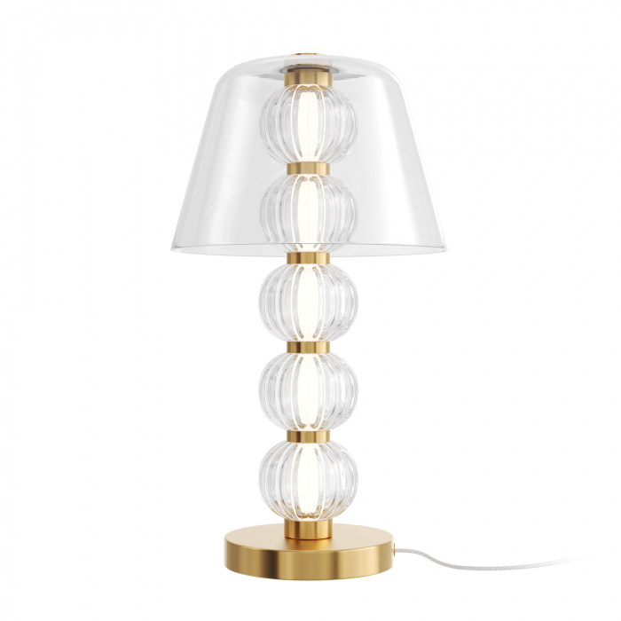 Veioza LED Amulet MOD555TL-L8G3K, cu intrerupator, 10W, 500lm, lumina calda, IP20, aurie+transparenta, Maytoni [1]