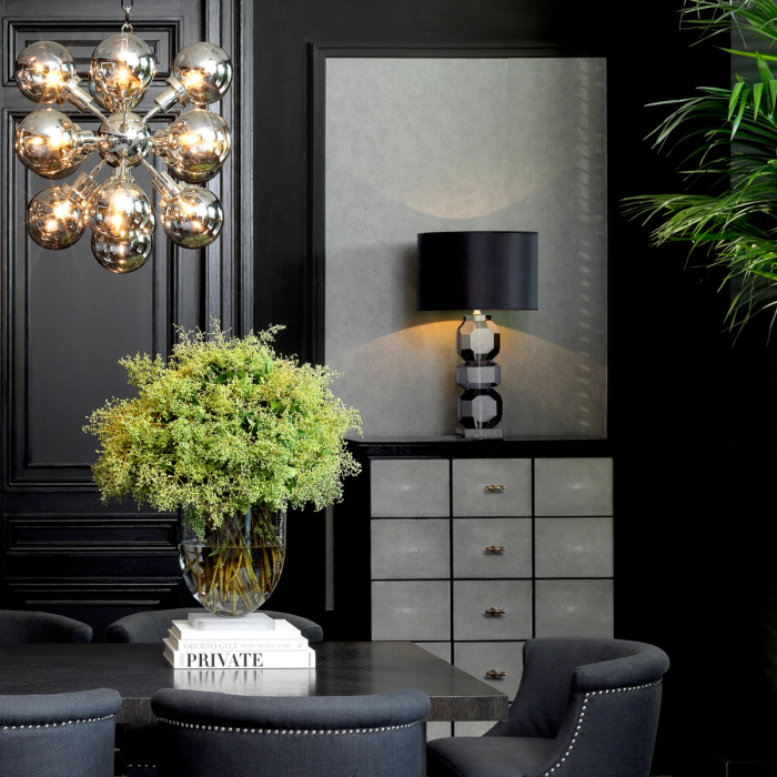   Lampă de masă Mornington cristal fum inclus abajur 110634 EICHHOLTZ [5]