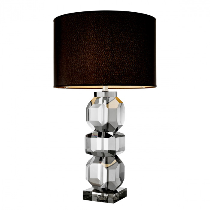   Lampă de masă Mornington cristal fum inclus abajur 110634 EICHHOLTZ [1]