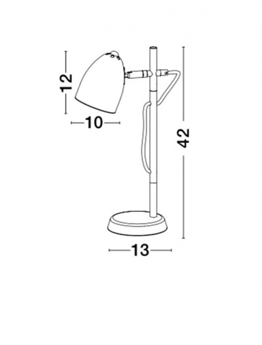 Lampa de masa neagra/alba Nivas, din metal si lemn, 42 cm, 8808402 - Novaluce [2]