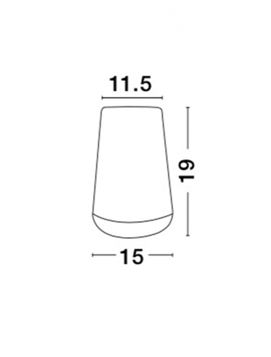 Lampa de masa neagra/alba Safa, baza lemn, abajur metal, Ø 15 cm, 9014066 - Novaluce [8]