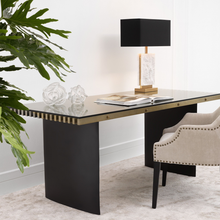   Lampă de masă Charleston finisaj bronz ant inclus abajur 113910 EICHHOLTZ [2]