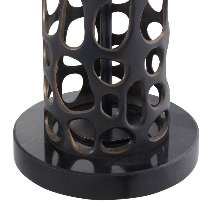 Lampa de masa neagra lux Dix, baza aurie/bronz si marmura neagra | Eichholtz - 114195 [4]